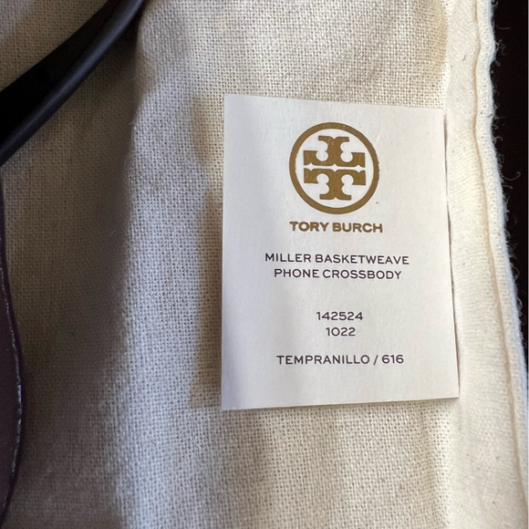 Tory Burch Basketweave Phone Crossbody NEW - Picture 8 of 8